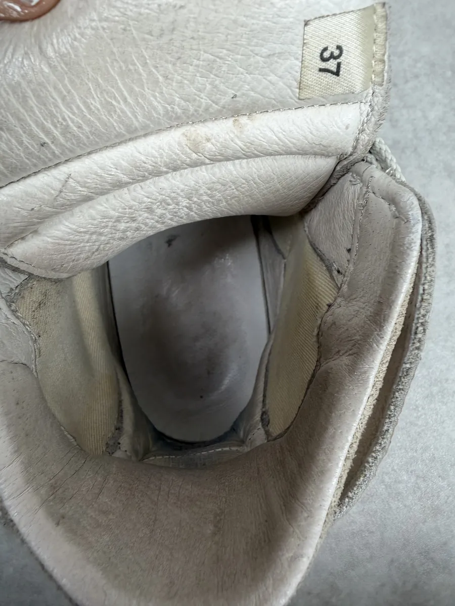 Maison Margiela Yellow & Grey High Suede Leather Sneakers - Image 10