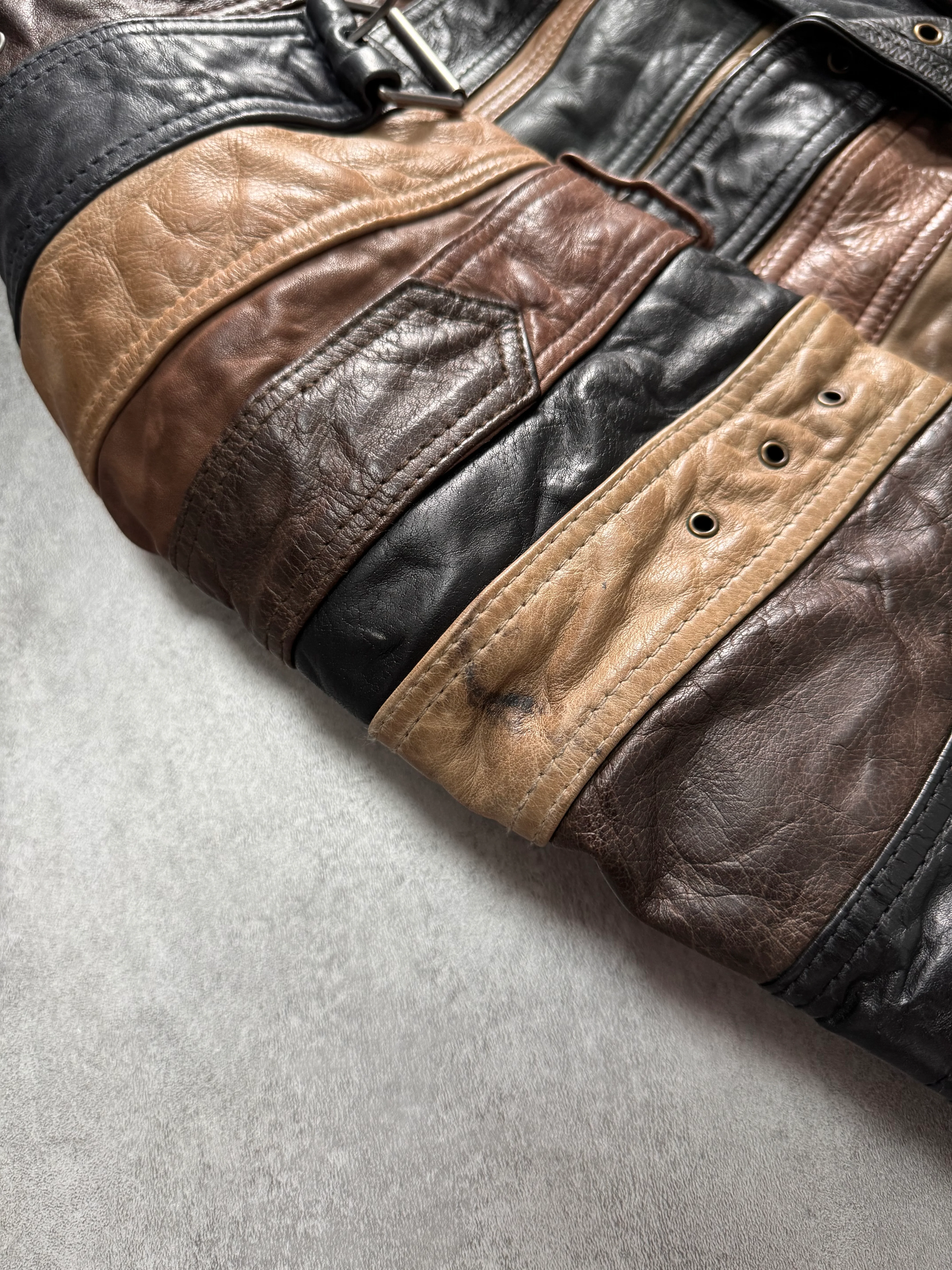 Maison Martin Margiela x H&M Leather Belt Biker Jacket (M/L) - Image 8