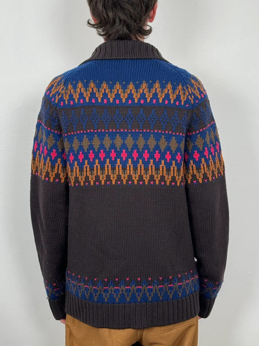Marc Jacobs Colorful Brown Wool Cardigan - Image 3