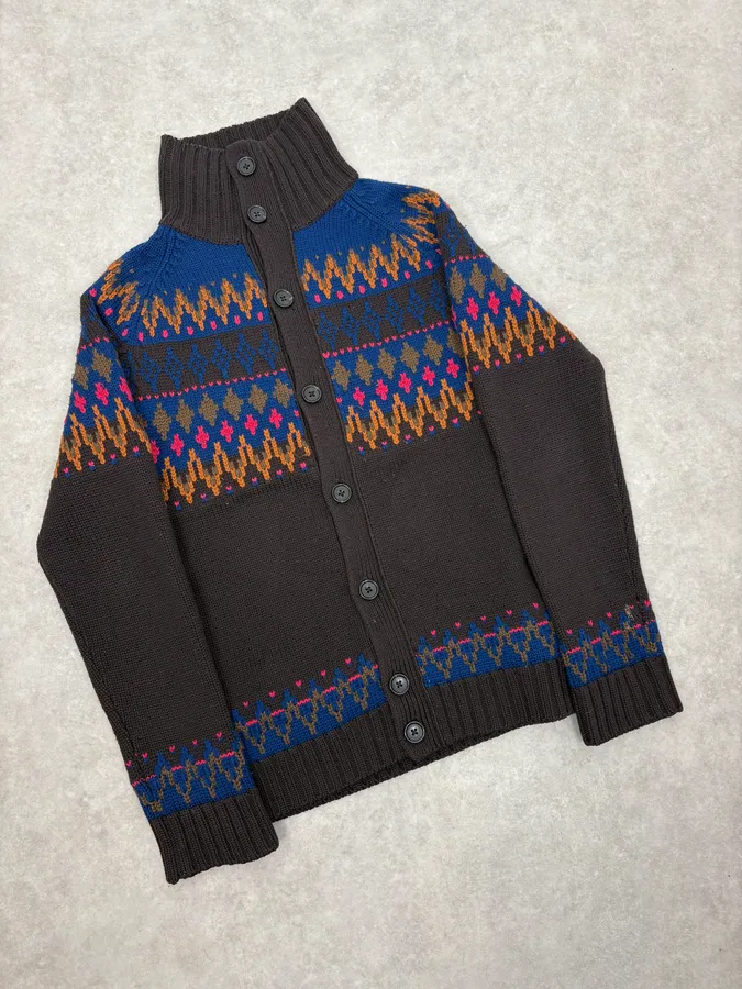 Marc Jacobs Colorful Brown Wool Cardigan - Image 4