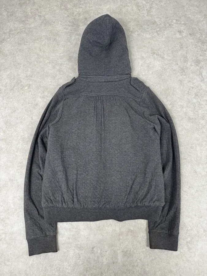 Marc Jacobs Grey Napoleon Fur Buttoned Hooded Sweater - Image 4
