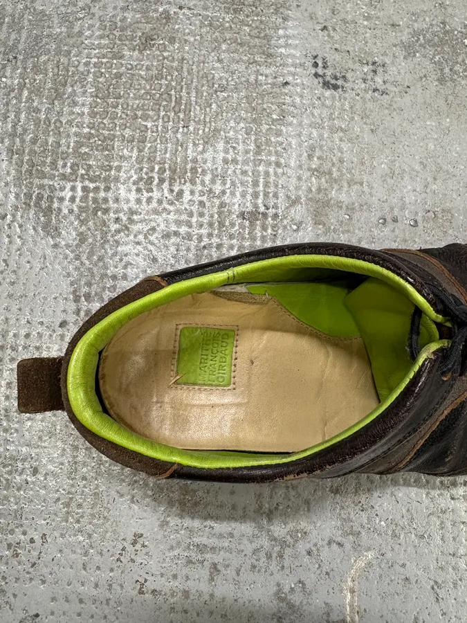 Marithé + François Girbaud Brown Samurai Eroded Leather Shoes - Image 9
