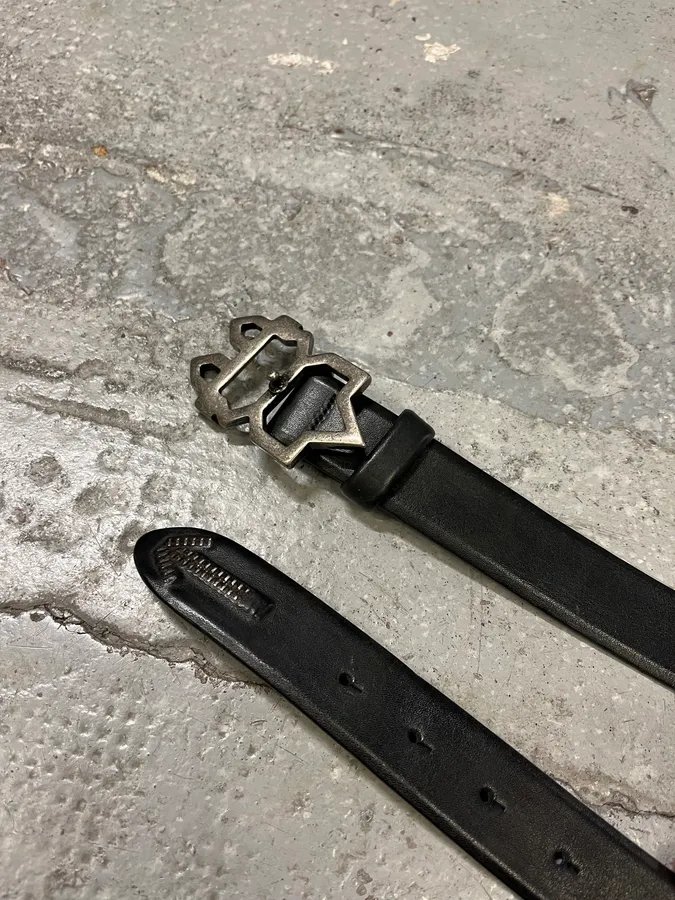 Marithé + François Girbaud Studded Black Leather Belt - Image 4