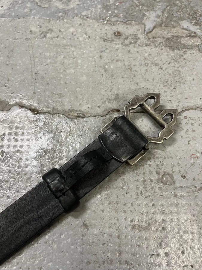 Marithé + François Girbaud Studded Black Leather Belt - Image 9