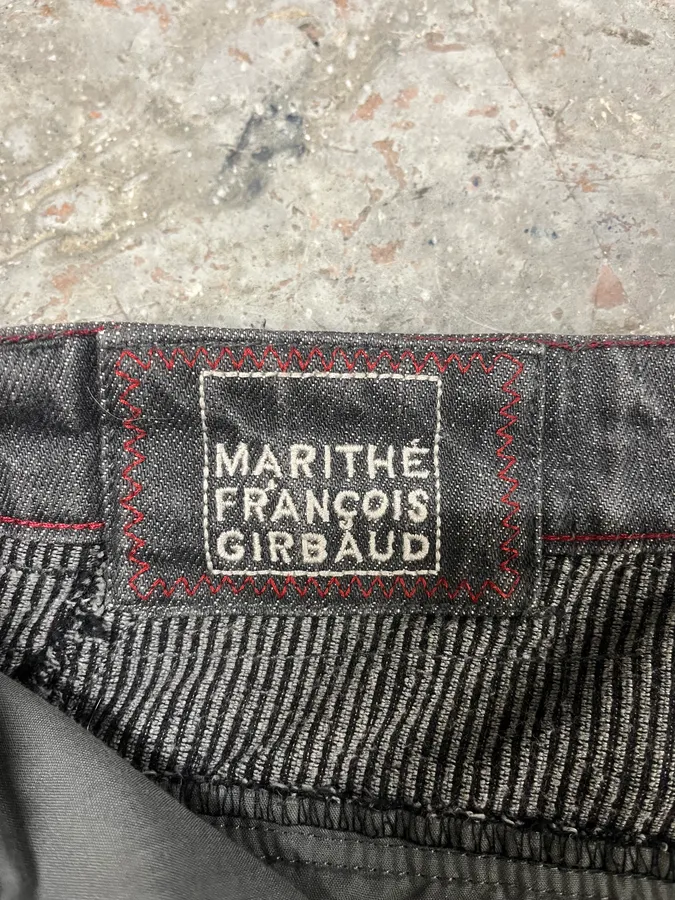Marithé + François Girbaud Velvet Structured Grey Pants - Image 9