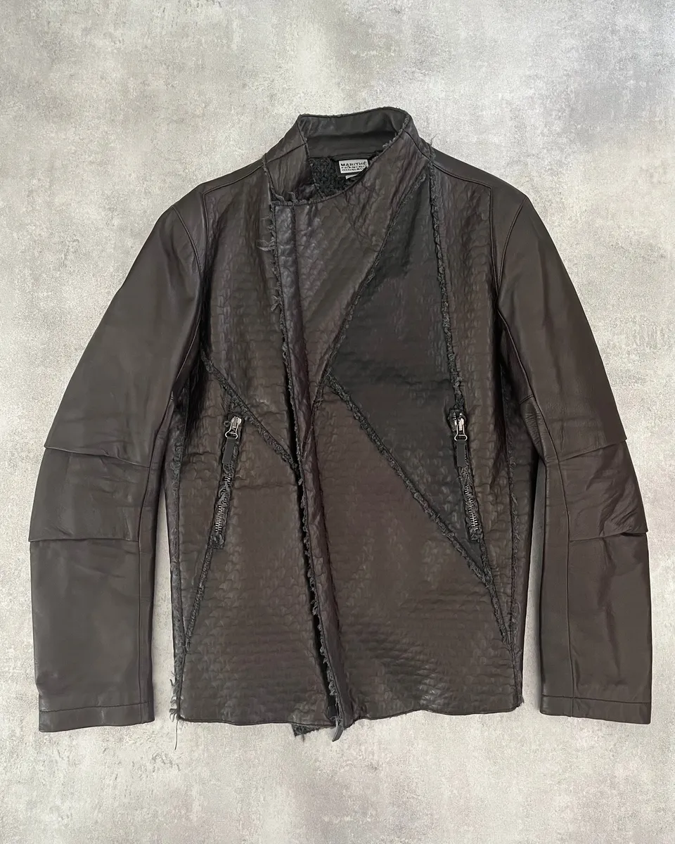 Marithé + François Girbaud Avant-Garde Brown Optimum Rocker Jacket - Image 3