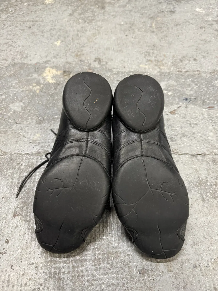 Marithé + François Girbaud Black Moto Leather Sneakers - Image 3