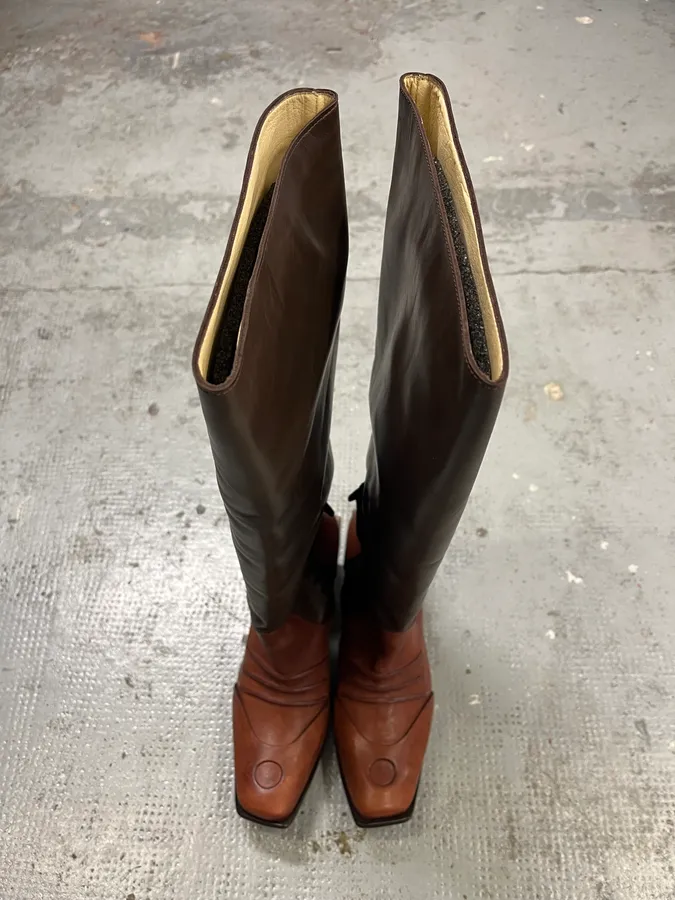 Marithé + François Girbaud Indiana Leather Brown Boots - Image 4