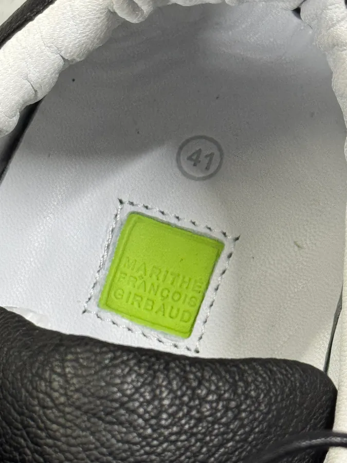 Marithé François Girbaud Leather Denim Brut Low Top Sneakers - Image 6
