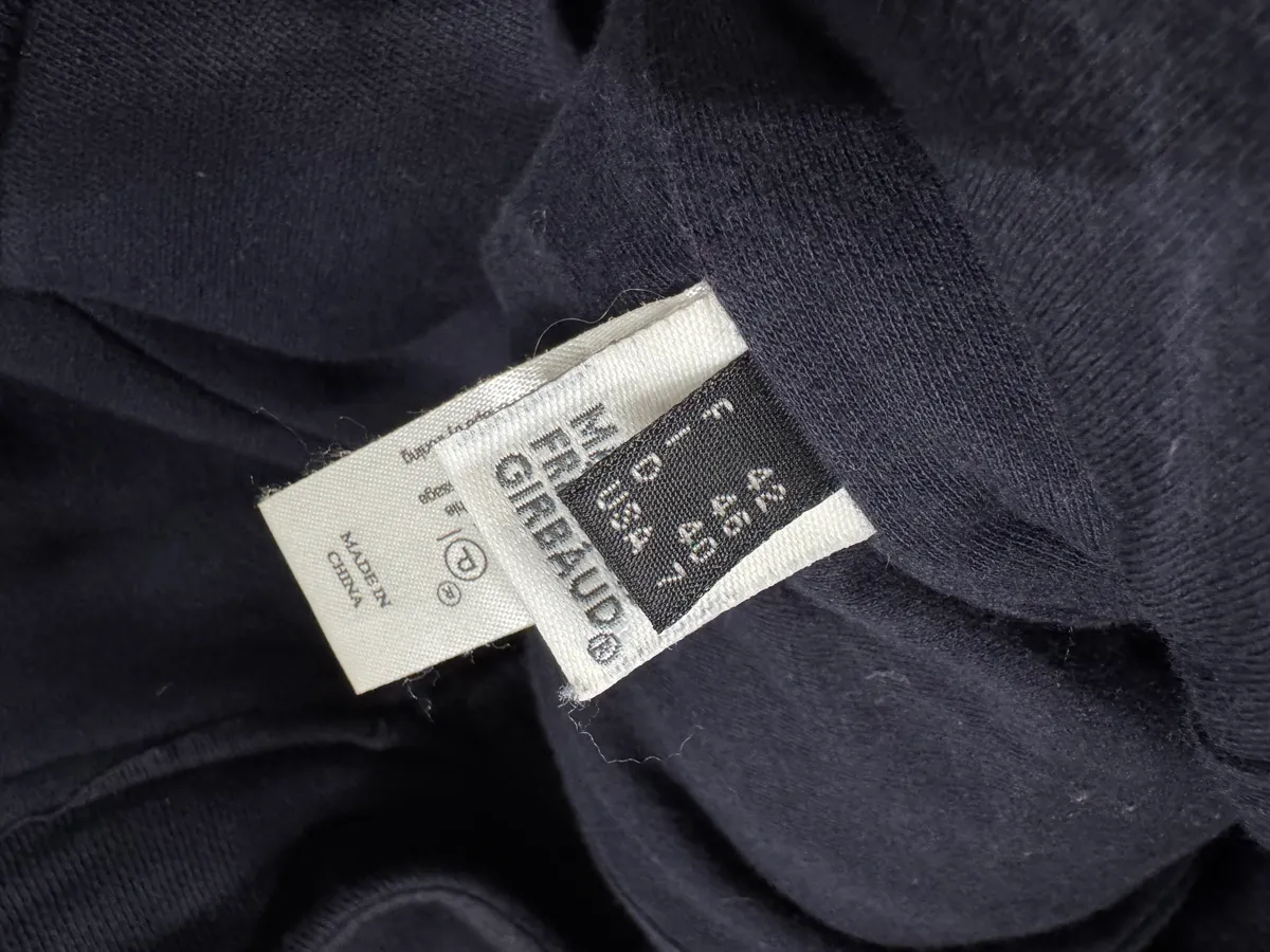 Marithe + Francois Girbaud Navy Asymmetrical Buttoned Cardigan - Image 8