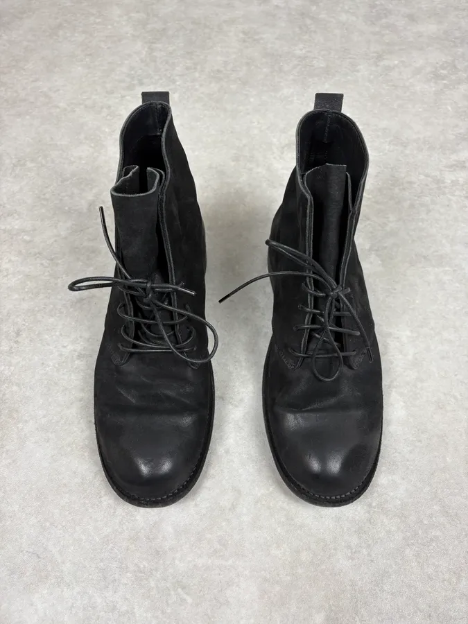 Mattia Capezzani Black Eroded Leather Boots - Image 2