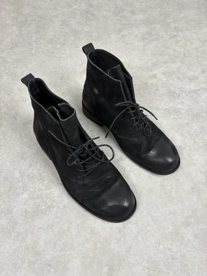 Mattia Capezzani Black Eroded Leather Boots - Image 4