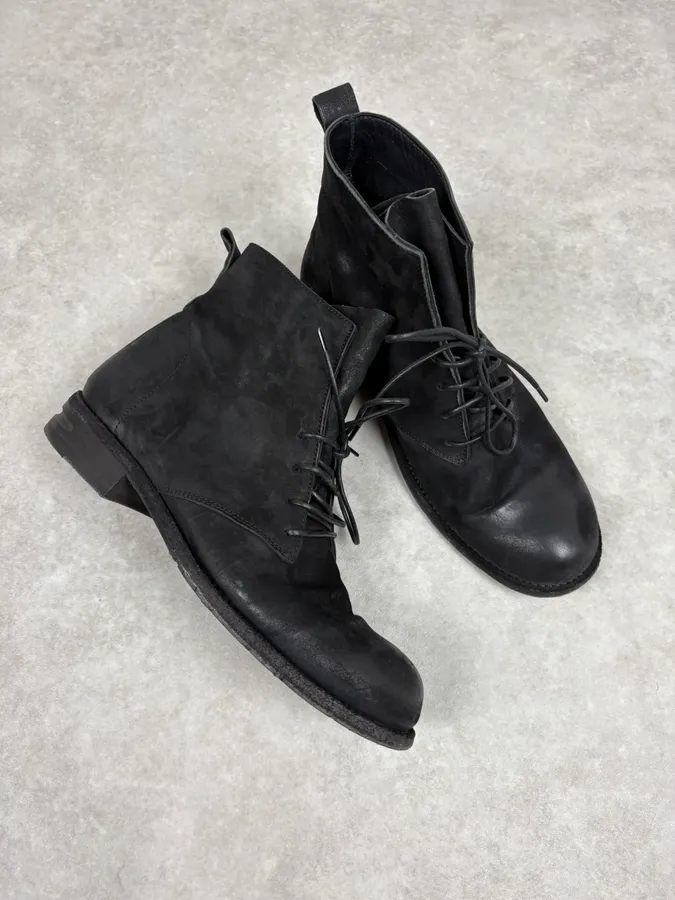 Mattia Capezzani Black Eroded Leather Boots - Image 5