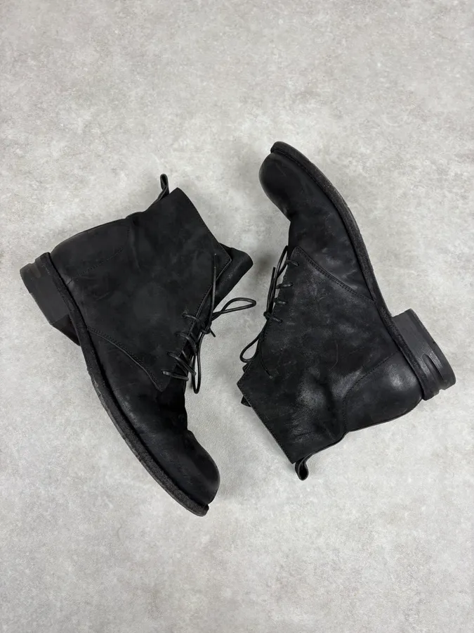 Mattia Capezzani Black Eroded Leather Boots - Image 6