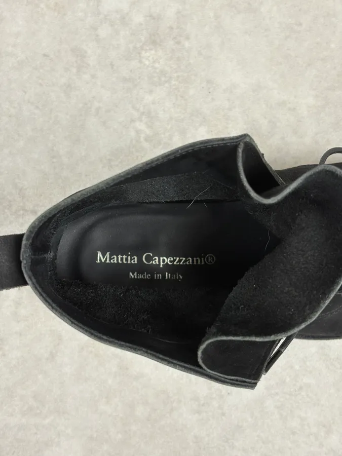 Mattia Capezzani Black Eroded Leather Boots - Image 9