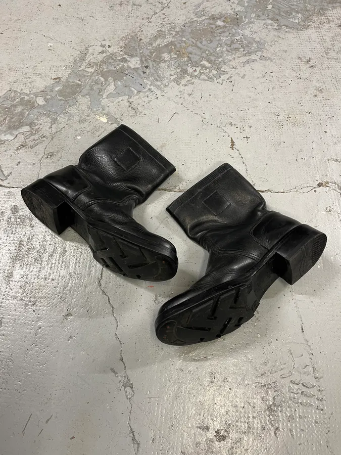 MiuMiu Black Leather Ankle Boots - Image 3
