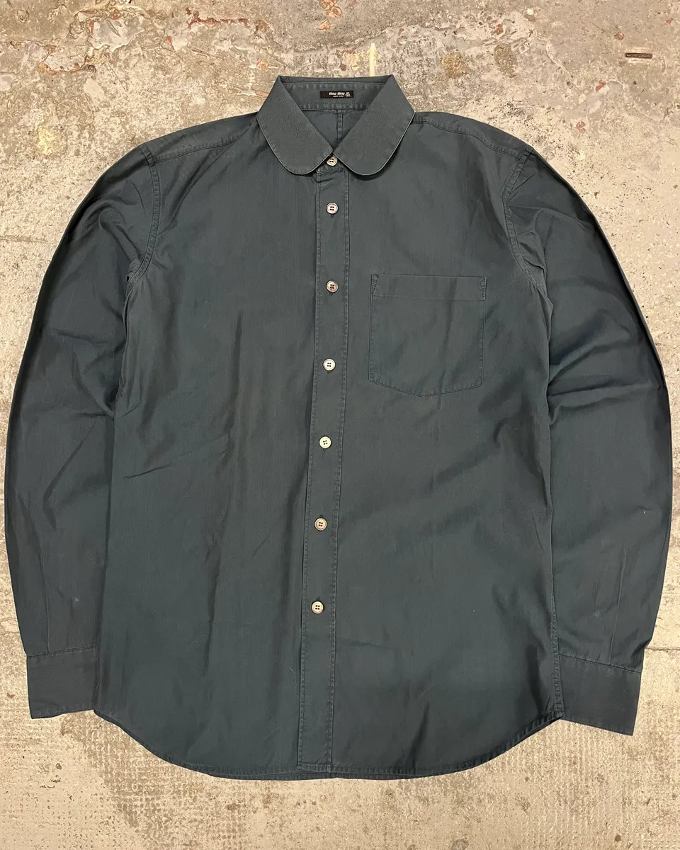 MiuMiu Dark Blue Minimalist Shirt