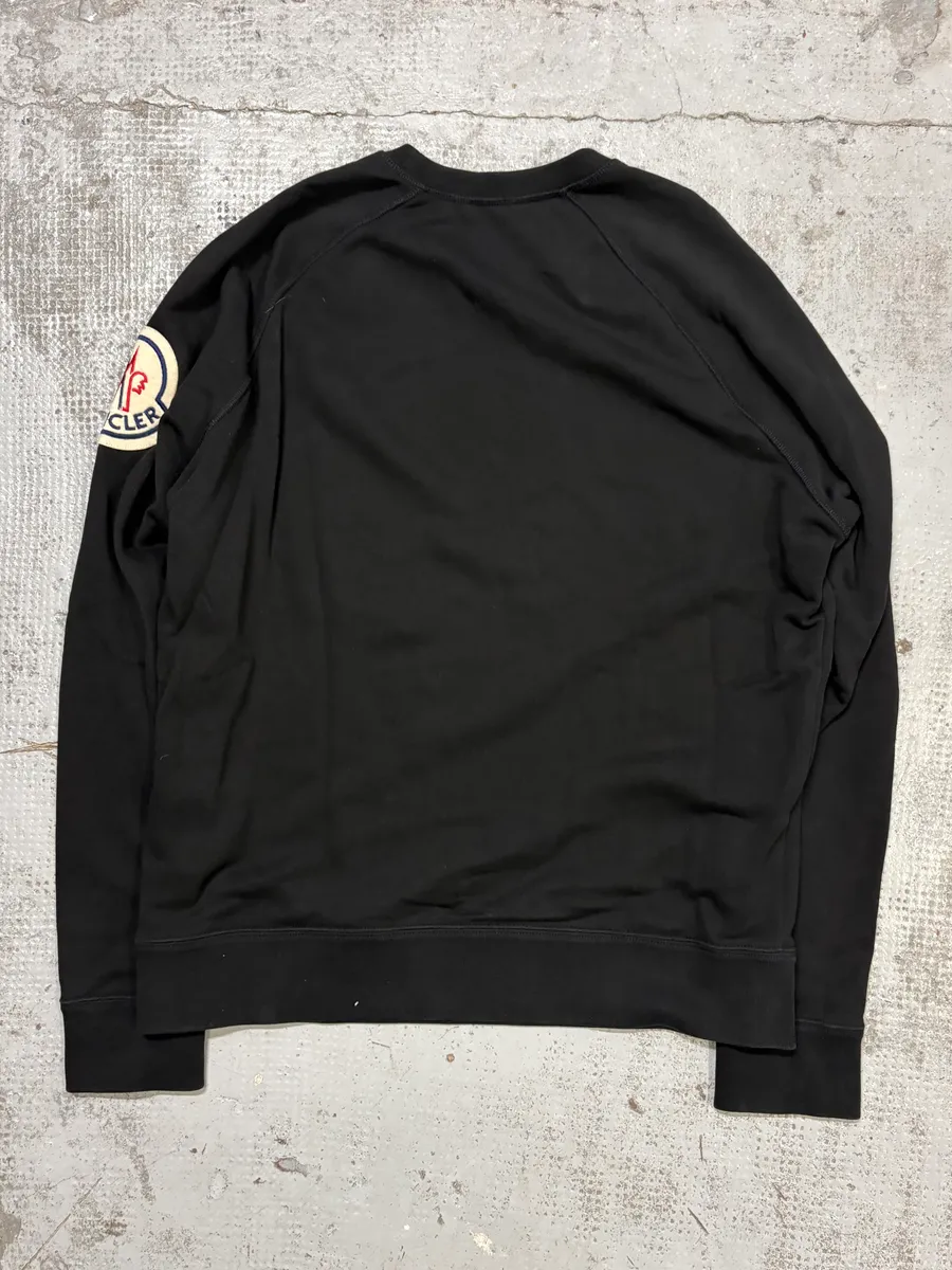 Moncler Black Logo Crewneck Sweater - Image 6