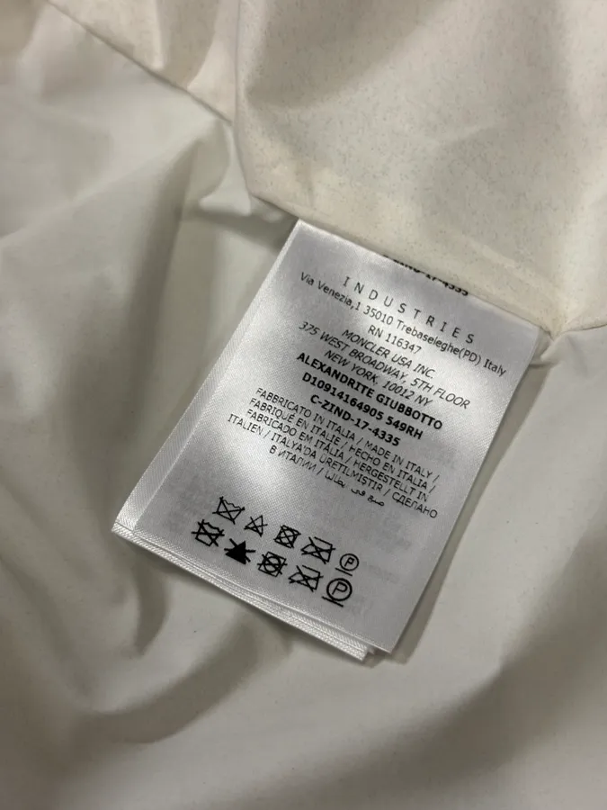 Moncler Cream Nylon Graphic Windbreaker Light Jacket - Image 13