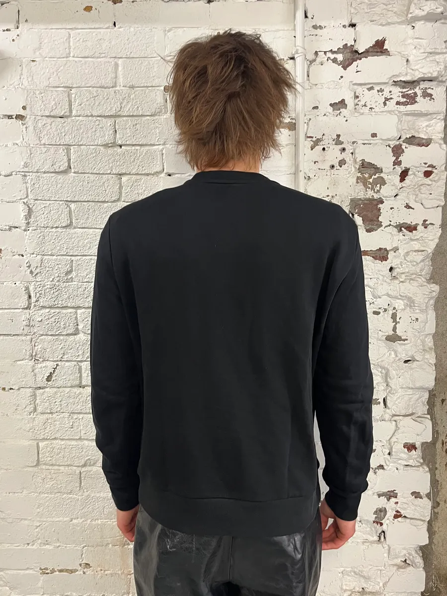 Moncler Kangaroo Pocket Zip Black Sweater - Image 3