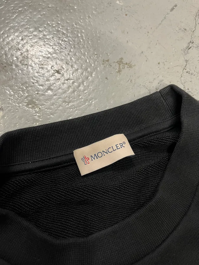 Moncler Kangaroo Pocket Zip Black Sweater - Image 9