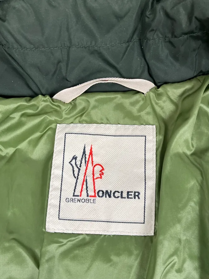 Moncler Olive Nylon Quilted Down Puffer Jacket - Image 12