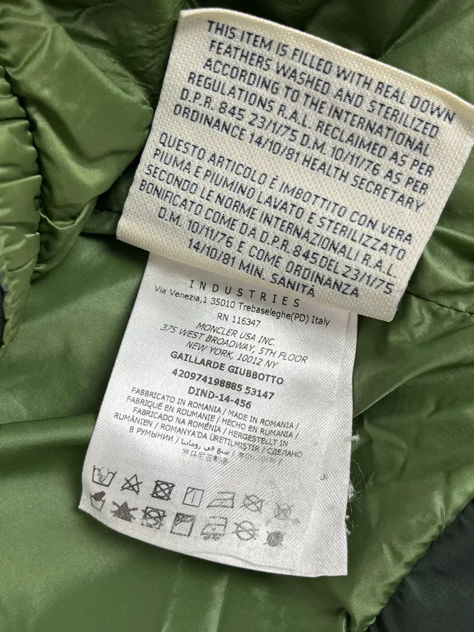 Moncler Olive Nylon Quilted Down Puffer Jacket - Image 15