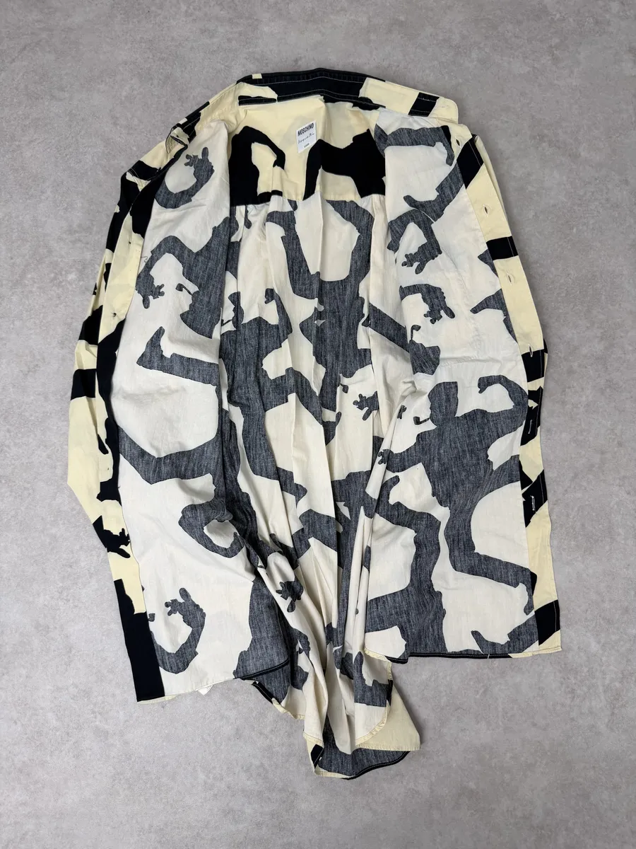 Moschino Beige & Black Crazy Monster Shirt - Image 10