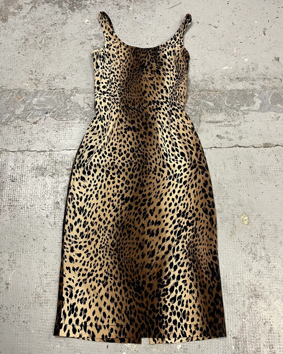 Moschino Beige Leopard Print Dress - Image 3