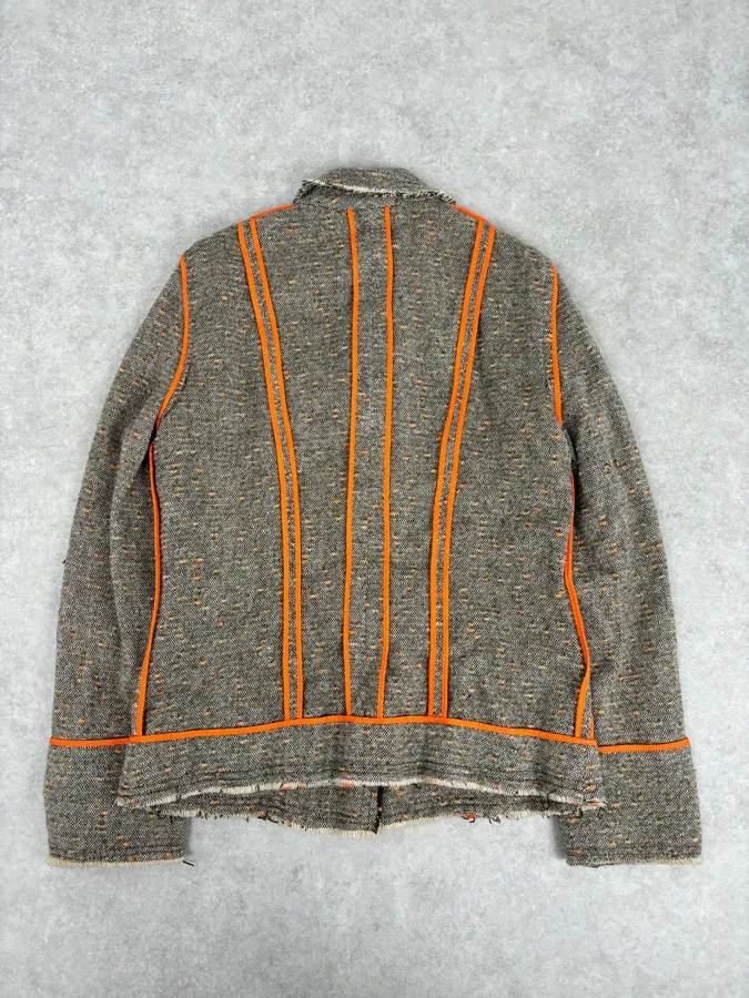Moschino Beige Wool & Contrast Orange Trim Skirt & Blazer Set - Image 9