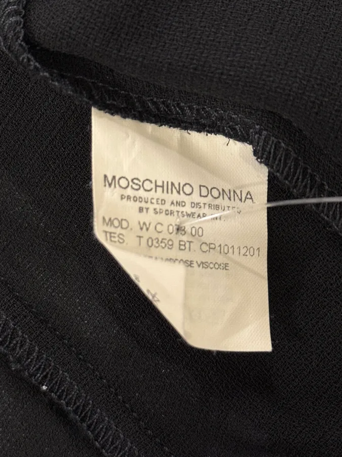 Moschino Black Back Fringe Shirt - Image 12