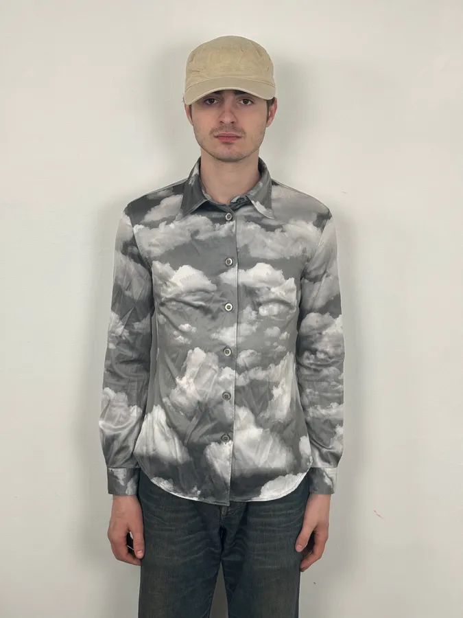 Moschino Cloud Grey Shirt - Image 2