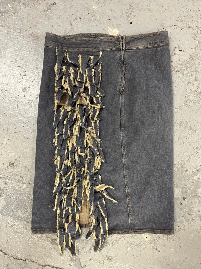 Moschino Denim Distressed Skirt - Image 7