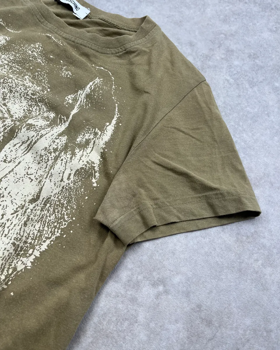 Moschino Khaki Elephant T-Shirt - Image 6