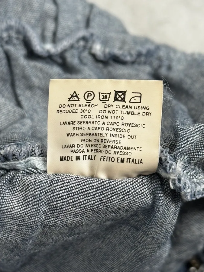 Moschino Navy Gathered Denim Zip-Up Jacket - Image 13