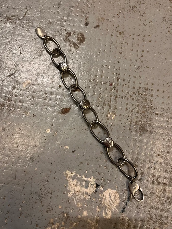 Moschino Silver Metal Chain Bracelet - Image 6
