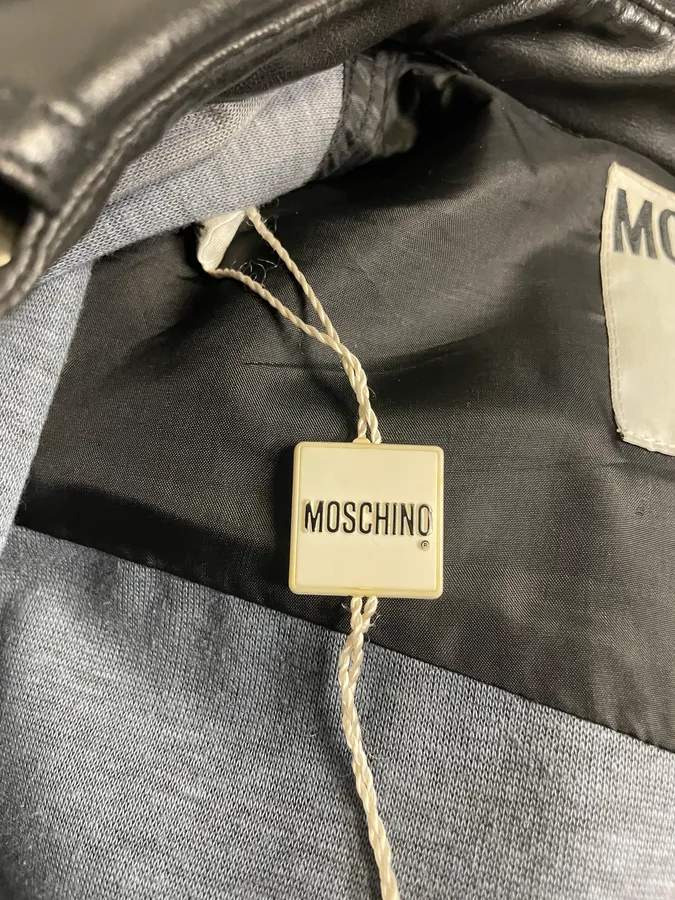 Moschino Sleek Eco Leather Black Shirt - Image 8