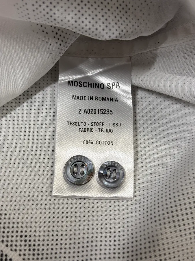 Moschino Trompe L’Oeil Print White Shirt - Image 10