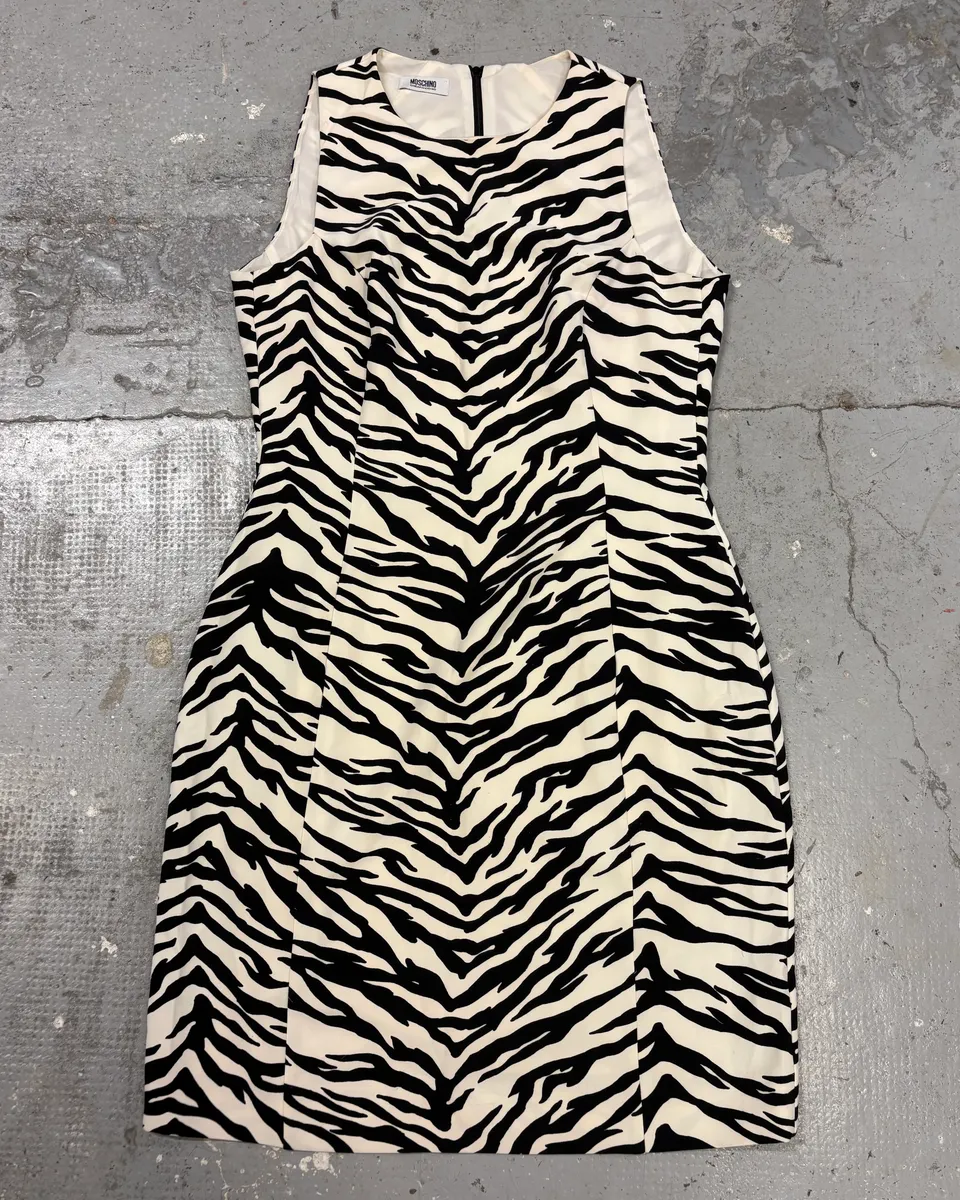 Moschino Zebra Balck & White Dress