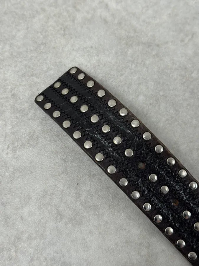 Nanni Milano Black Studded Leather Belt - Image 8