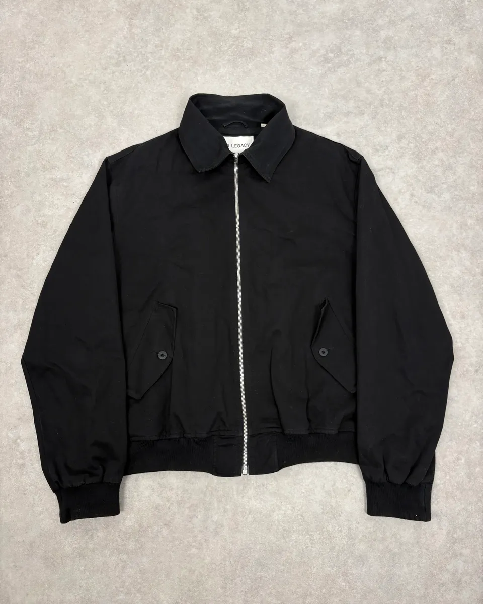 Our Legacy Black Work Twill Classy Zip-up Worker Jacket