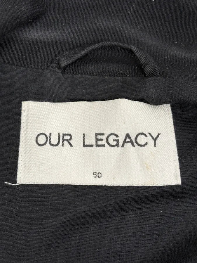Our Legacy Black Work Twill Classy Zip-up Worker Jacket - Image 10