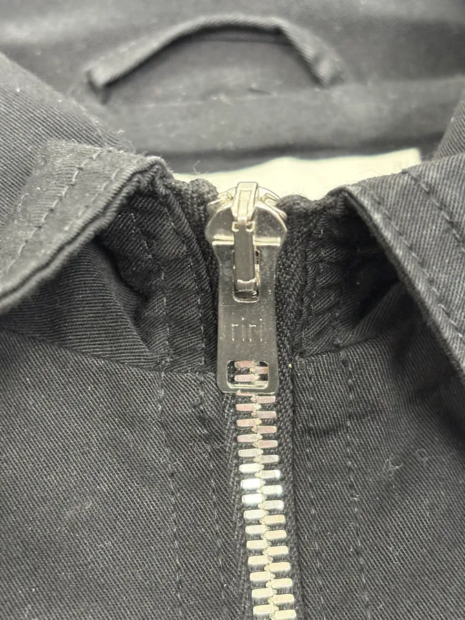 Our Legacy Black Work Twill Classy Zip-up Worker Jacket - Image 9
