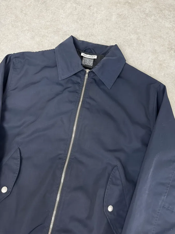 Our Legacy Navy Military Garment Bomber Jacket - Image 5