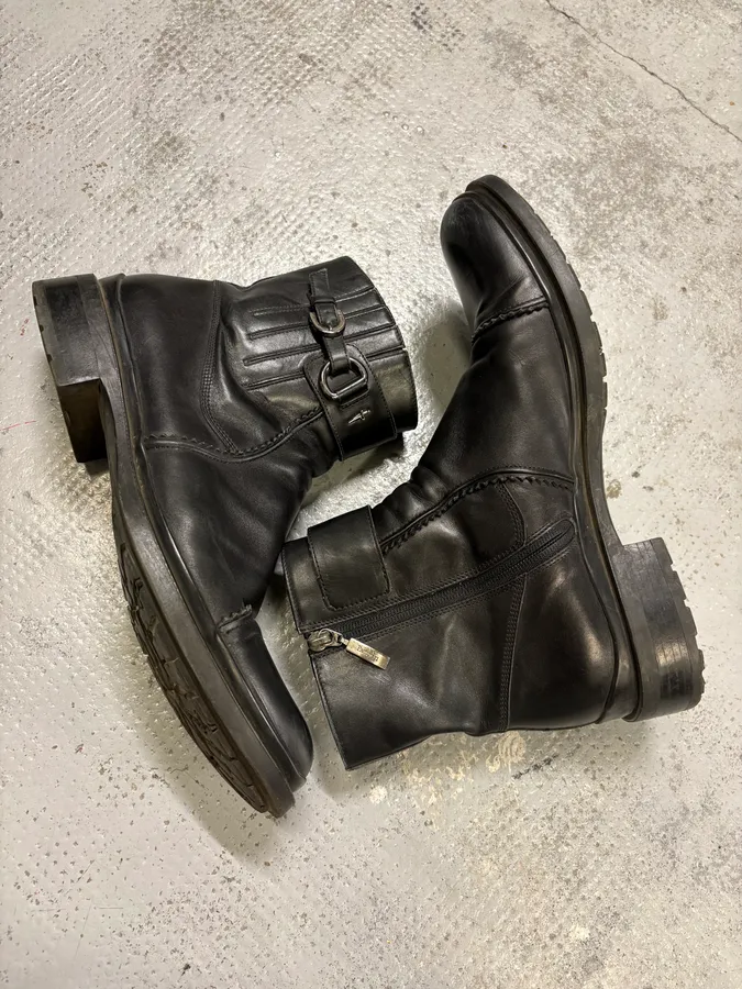 Paciotti Black Leather Harness Chelsea Boots - Image 8