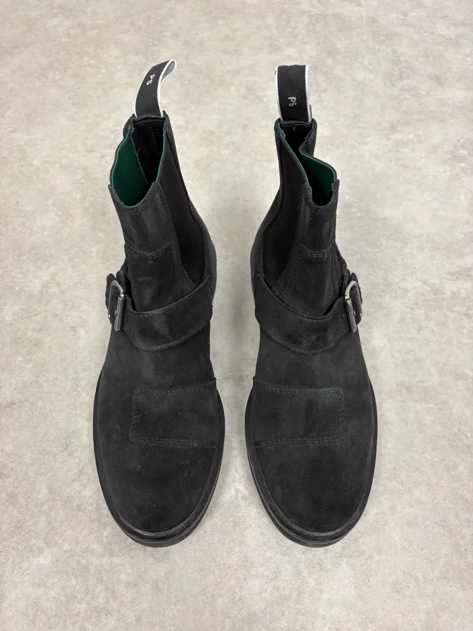 Paul Smith Black Suede Leather Buckle Classy Boots - Image 2