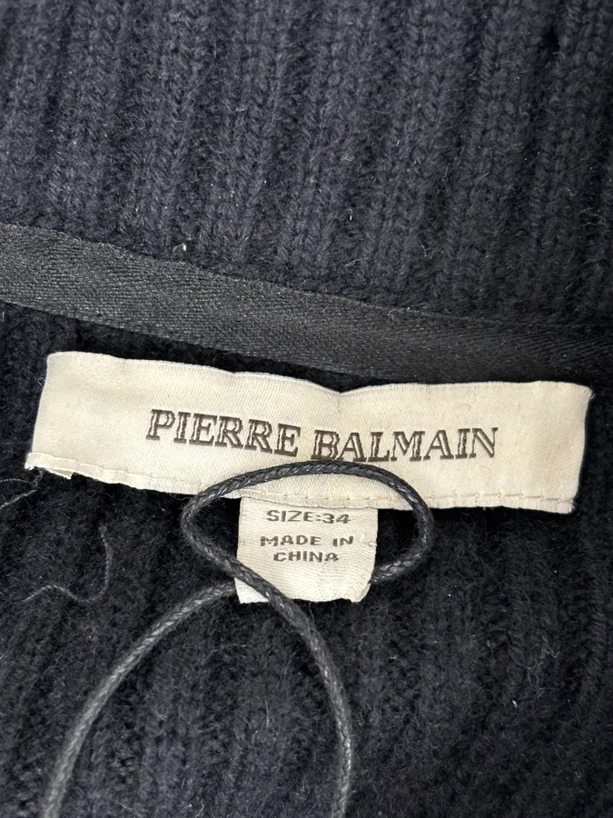 Pierre Balmain Napoleon Buttoned Wool Relaxed Sweater - Image 10