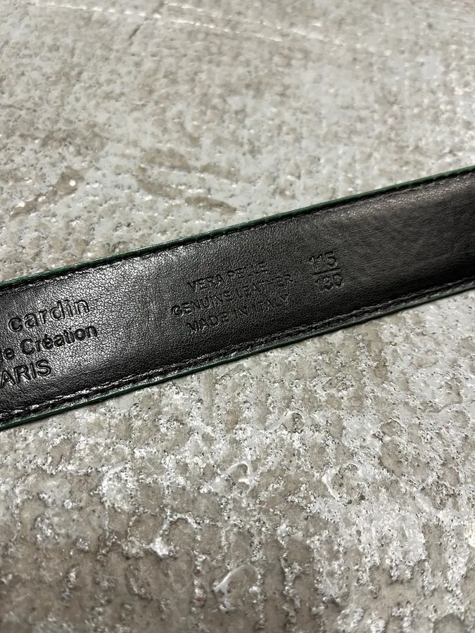 Pierre Cardin Green Snake Leather Belt (OS) - Image 5