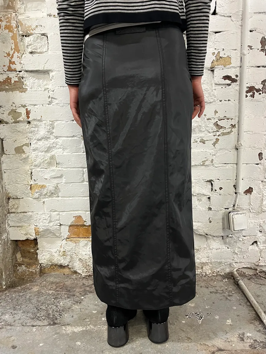 Plein Sud Black Nylon Cargo Multi-Pocket Maxi Skirt - Image 4