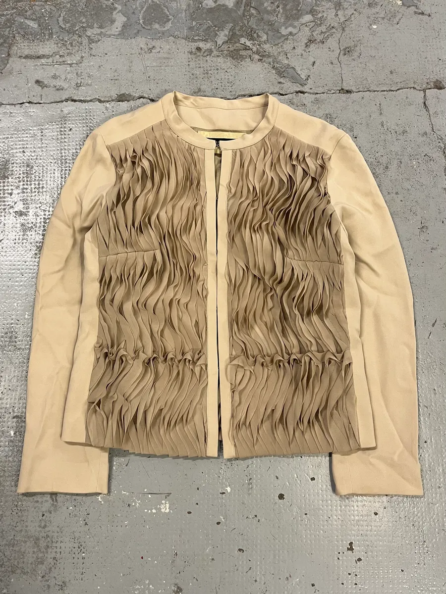 Plein Sud Fluid Beige Relief Jacket - Image 2
